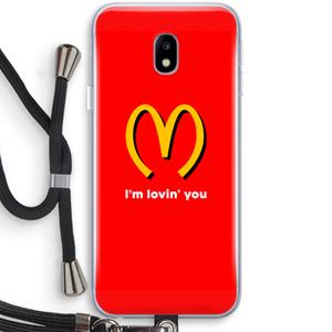 CaseCompany I'm lovin' you: Samsung Galaxy J3 (2017) Transparant Hoesje met koord