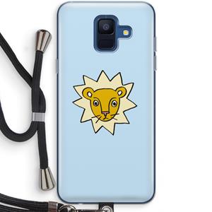 CaseCompany Kleine leeuw: Samsung Galaxy A6 (2018) Transparant Hoesje met koord
