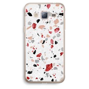 CaseCompany Terrazzo N°12: Samsung Galaxy J3 (2016) Transparant Hoesje