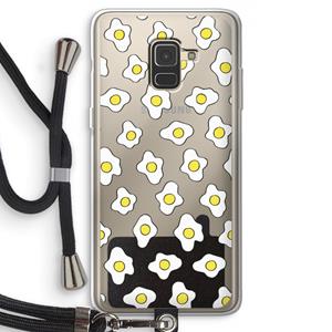 CaseCompany Spiegeleitjes: Samsung Galaxy A8 (2018) Transparant Hoesje met koord