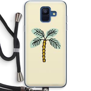 CaseCompany Palmboom: Samsung Galaxy A6 (2018) Transparant Hoesje met koord