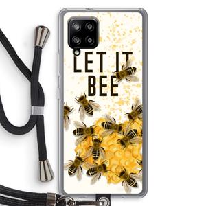 CaseCompany Let it bee: Samsung Galaxy A42 5G Transparant Hoesje met koord
