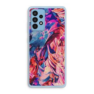 CaseCompany Pink Orchard: Samsung Galaxy A52 Transparant Hoesje
