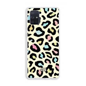 CaseCompany Leopard pattern: Galaxy A71 Transparant Hoesje