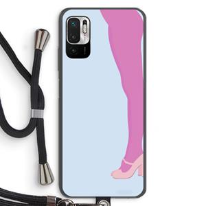CaseCompany Pink panty: Xiaomi Redmi Note 10 5G Transparant Hoesje met koord