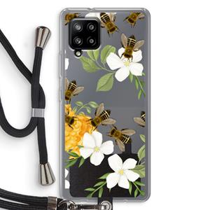 CaseCompany No flowers without bees: Samsung Galaxy A42 5G Transparant Hoesje met koord