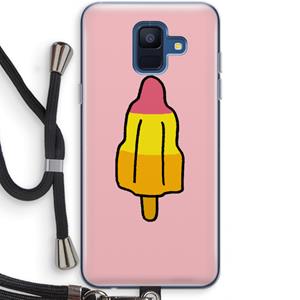 CaseCompany Raketijsje: Samsung Galaxy A6 (2018) Transparant Hoesje met koord
