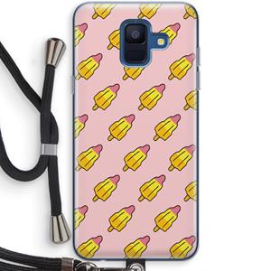 CaseCompany Waterijsjes: Samsung Galaxy A6 (2018) Transparant Hoesje met koord