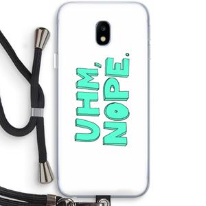 CaseCompany UHM, NOPE.: Samsung Galaxy J3 (2017) Transparant Hoesje met koord