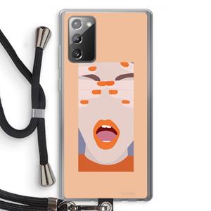 CaseCompany Surprise: Samsung Galaxy Note 20 / Note 20 5G Transparant Hoesje met koord