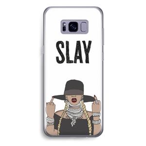 CaseCompany Slay All Day: Samsung Galaxy S8 Plus Transparant Hoesje
