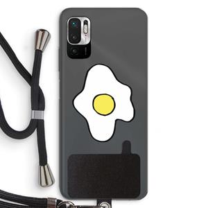 CaseCompany Spiegelei: Xiaomi Redmi Note 10 5G Transparant Hoesje met koord