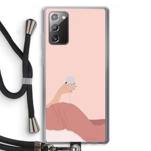 CaseCompany Wine: Samsung Galaxy Note 20 / Note 20 5G Transparant Hoesje met koord