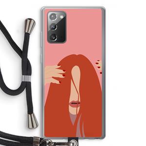 CaseCompany Woke up like this: Samsung Galaxy Note 20 / Note 20 5G Transparant Hoesje met koord