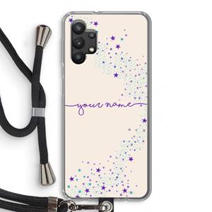 CaseCompany Sterren: Samsung Galaxy A32 5G Transparant Hoesje met koord