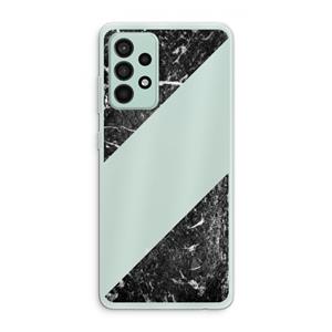 CaseCompany Zwart marmer: Samsung Galaxy A52s 5G Transparant Hoesje