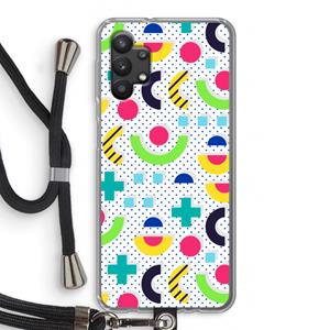 CaseCompany 8-bit N°1: Samsung Galaxy A32 5G Transparant Hoesje met koord