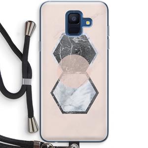 CaseCompany Creatieve toets: Samsung Galaxy A6 (2018) Transparant Hoesje met koord