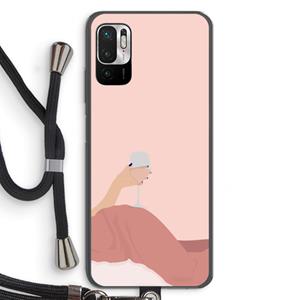 CaseCompany Wine: Xiaomi Redmi Note 10 5G Transparant Hoesje met koord