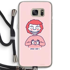 CaseCompany Hartje: Samsung Galaxy S7 Transparant Hoesje met koord