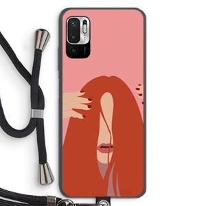 CaseCompany Woke up like this: Xiaomi Redmi Note 10 5G Transparant Hoesje met koord
