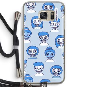 CaseCompany Gezichtjes: Samsung Galaxy S7 Transparant Hoesje met koord