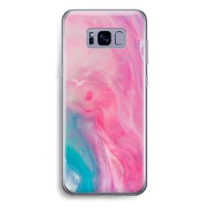 CaseCompany Roze explosie: Samsung Galaxy S8 Plus Transparant Hoesje