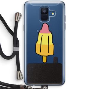 CaseCompany Raketijsje: Samsung Galaxy A6 (2018) Transparant Hoesje met koord