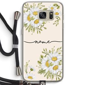 CaseCompany Daisies: Samsung Galaxy S7 Transparant Hoesje met koord