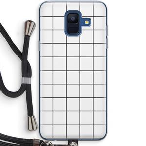 CaseCompany Rooster: Samsung Galaxy A6 (2018) Transparant Hoesje met koord