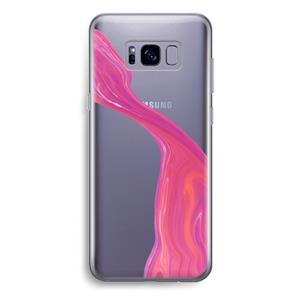 CaseCompany Paarse stroom: Samsung Galaxy S8 Plus Transparant Hoesje