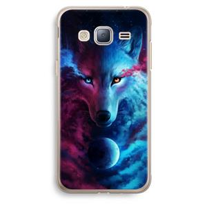 CaseCompany Where Light And Dark Meet: Samsung Galaxy J3 (2016) Transparant Hoesje