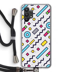CaseCompany 8-bit N°8: Samsung Galaxy A32 5G Transparant Hoesje met koord