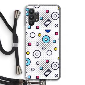 CaseCompany 8-bit N°9: Samsung Galaxy A32 5G Transparant Hoesje met koord