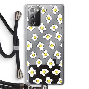CaseCompany Spiegeleitjes: Samsung Galaxy Note 20 / Note 20 5G Transparant Hoesje met koord