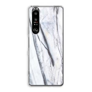 CaseCompany Gestreepte marmer: Sony Xperia 1 III Transparant Hoesje
