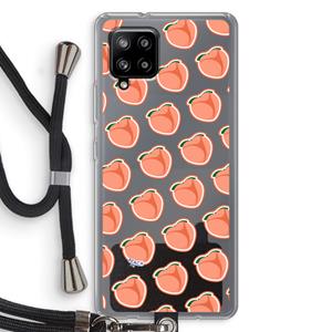 CaseCompany Just peachy: Samsung Galaxy A42 5G Transparant Hoesje met koord