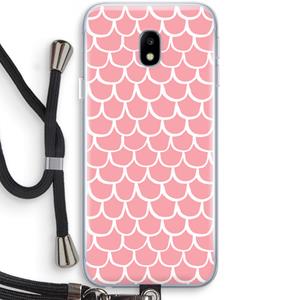 CaseCompany Dakpannetjes: Samsung Galaxy J3 (2017) Transparant Hoesje met koord
