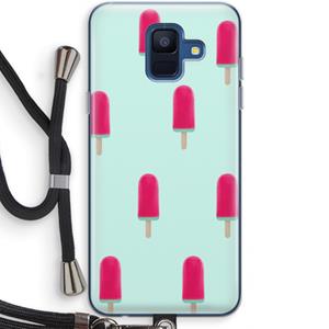 CaseCompany Waterijsje: Samsung Galaxy A6 (2018) Transparant Hoesje met koord