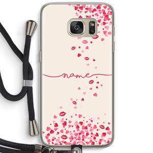 CaseCompany Hartjes en kusjes: Samsung Galaxy S7 Transparant Hoesje met koord