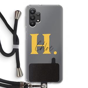 CaseCompany Amber Script: Samsung Galaxy A32 5G Transparant Hoesje met koord
