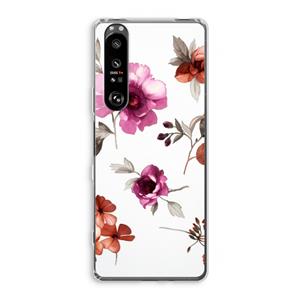 CaseCompany Geschilderde bloemen: Sony Xperia 1 III Transparant Hoesje
