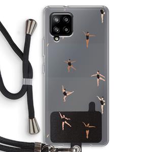 CaseCompany Dancing #1: Samsung Galaxy A42 5G Transparant Hoesje met koord