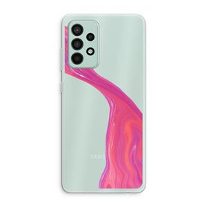 CaseCompany Paarse stroom: Samsung Galaxy A52s 5G Transparant Hoesje