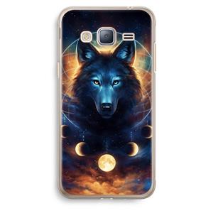 CaseCompany Wolf Dreamcatcher: Samsung Galaxy J3 (2016) Transparant Hoesje