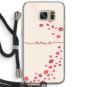 CaseCompany Kusjes: Samsung Galaxy S7 Transparant Hoesje met koord