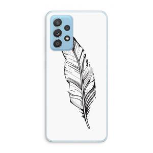 CaseCompany Pluim: Samsung Galaxy A73 Transparant Hoesje