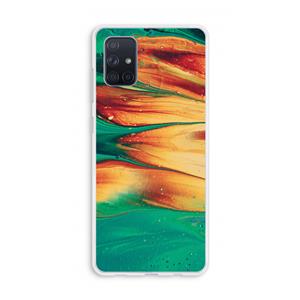 CaseCompany Green Inferno: Galaxy A71 Transparant Hoesje