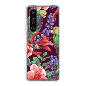 CaseCompany Papegaaien: Sony Xperia 1 III Transparant Hoesje