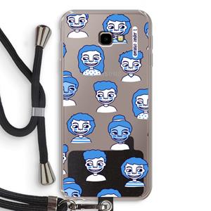 CaseCompany Gezichtjes: Samsung Galaxy J4 Plus Transparant Hoesje met koord